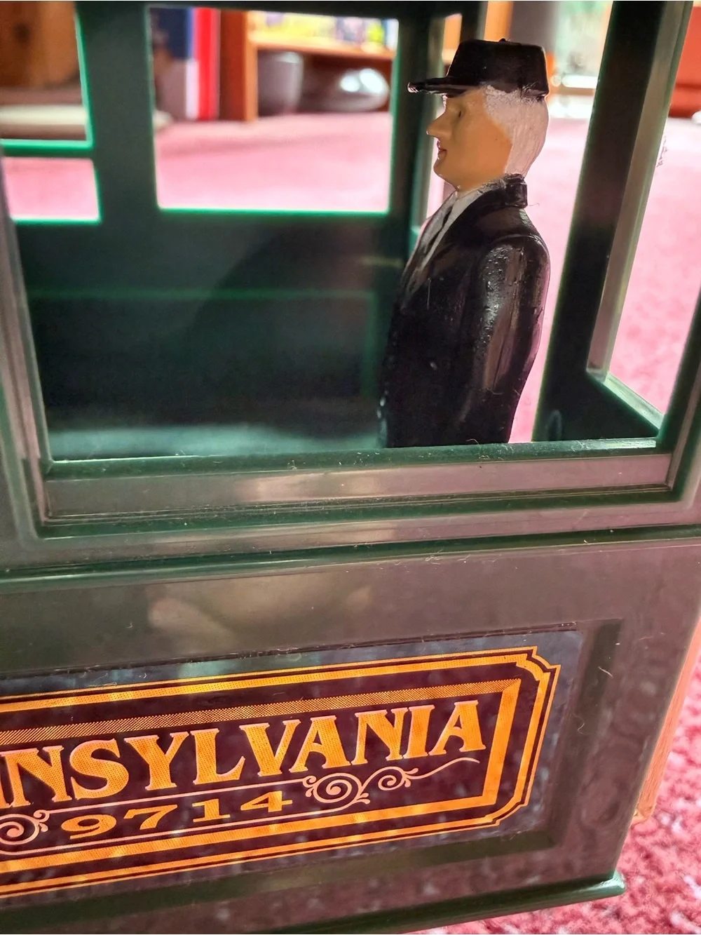 This is a vintage Scientific Toys G-scale locomotive, model Pennsylvania 9714.